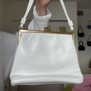 Vintage 50’s inspired white mini shoulder bag